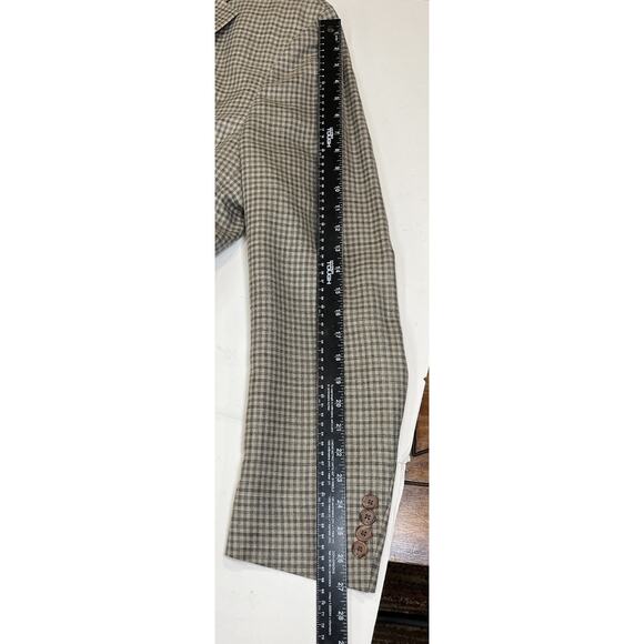 Lauren‎ Ralph Lauren Brown Grey Gingham Check 2 Button Blazer 46L - Picture 6 of 9